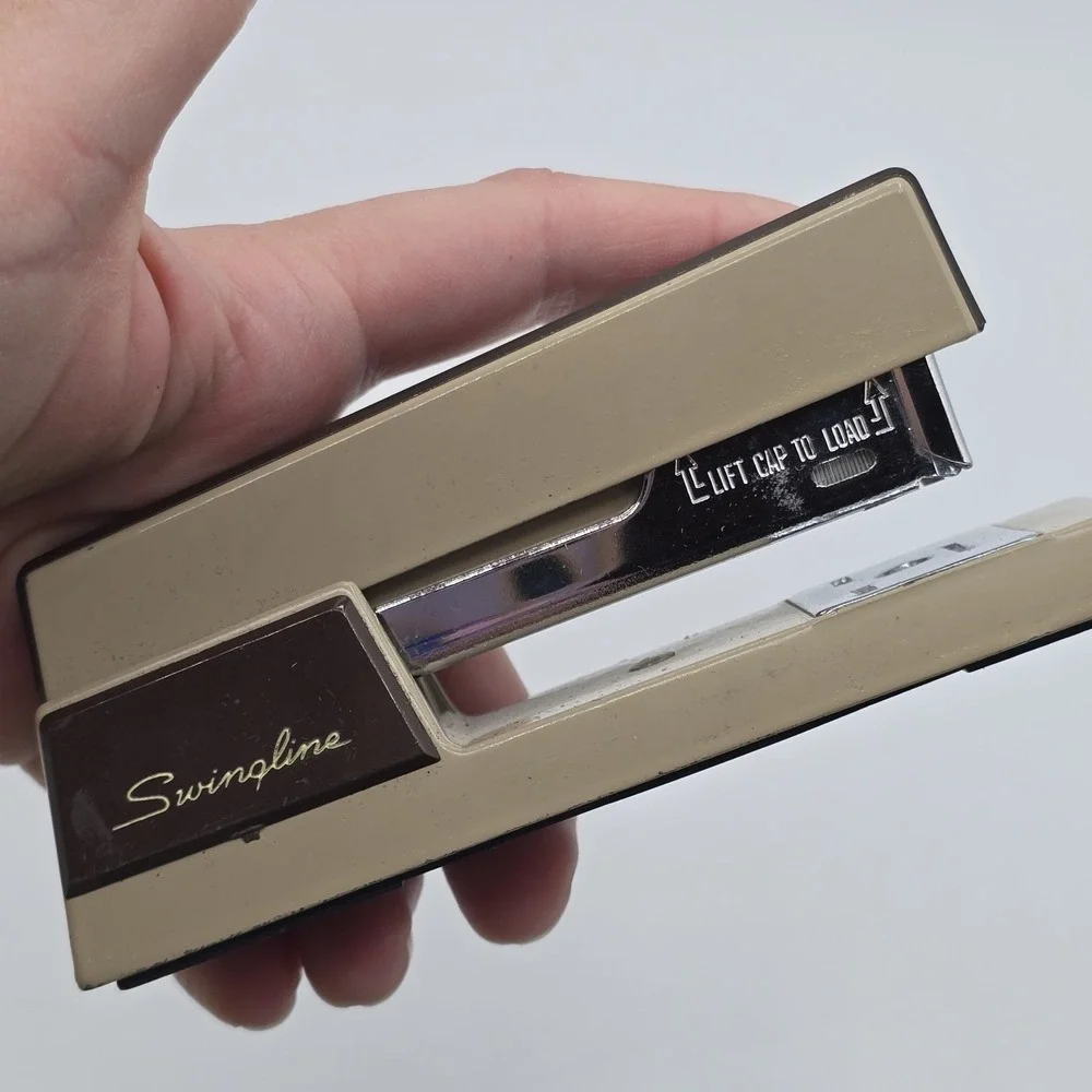 Swingline‎ 737 Vintage Stapler | Brown/Tan Mid Century Modern | 5